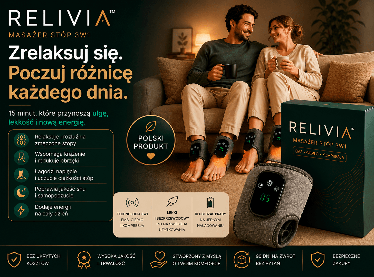 RELIVIA™ 3w1 - Masażer kostek